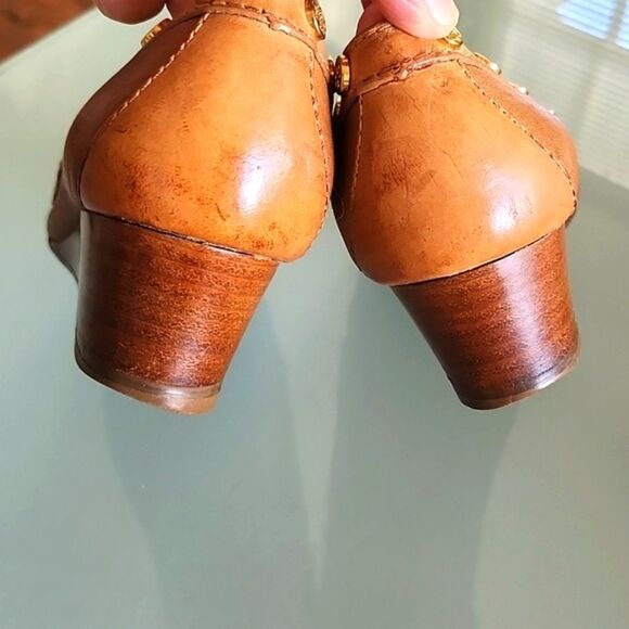 Tory Burch Leather Wedge Shoes - Picture 5 of 9